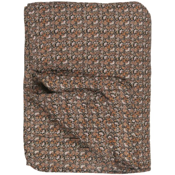 Ib Laursen - quilted tæppe - sort m. minimønster