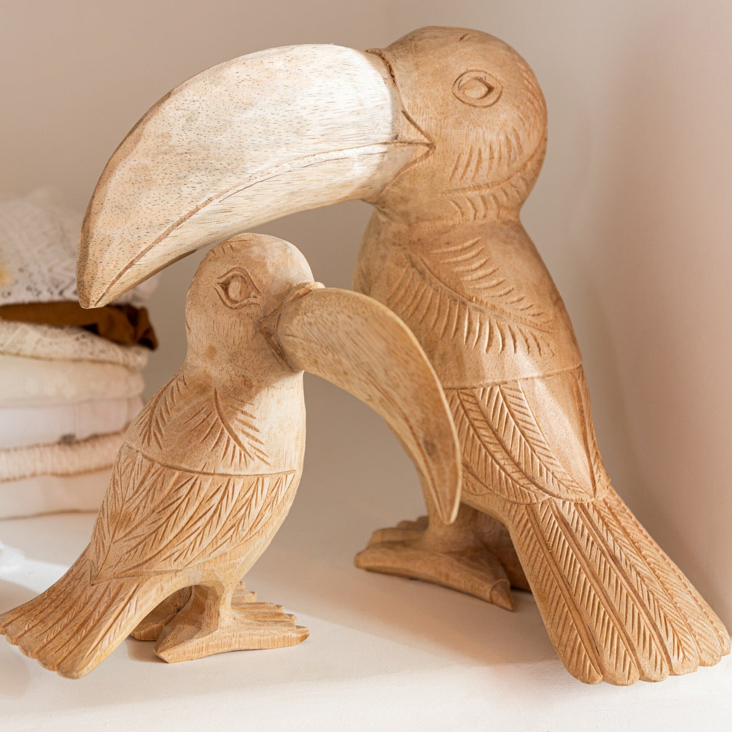 J-line - træfigur - fugl - 33 x 29, 5 x 24 cm