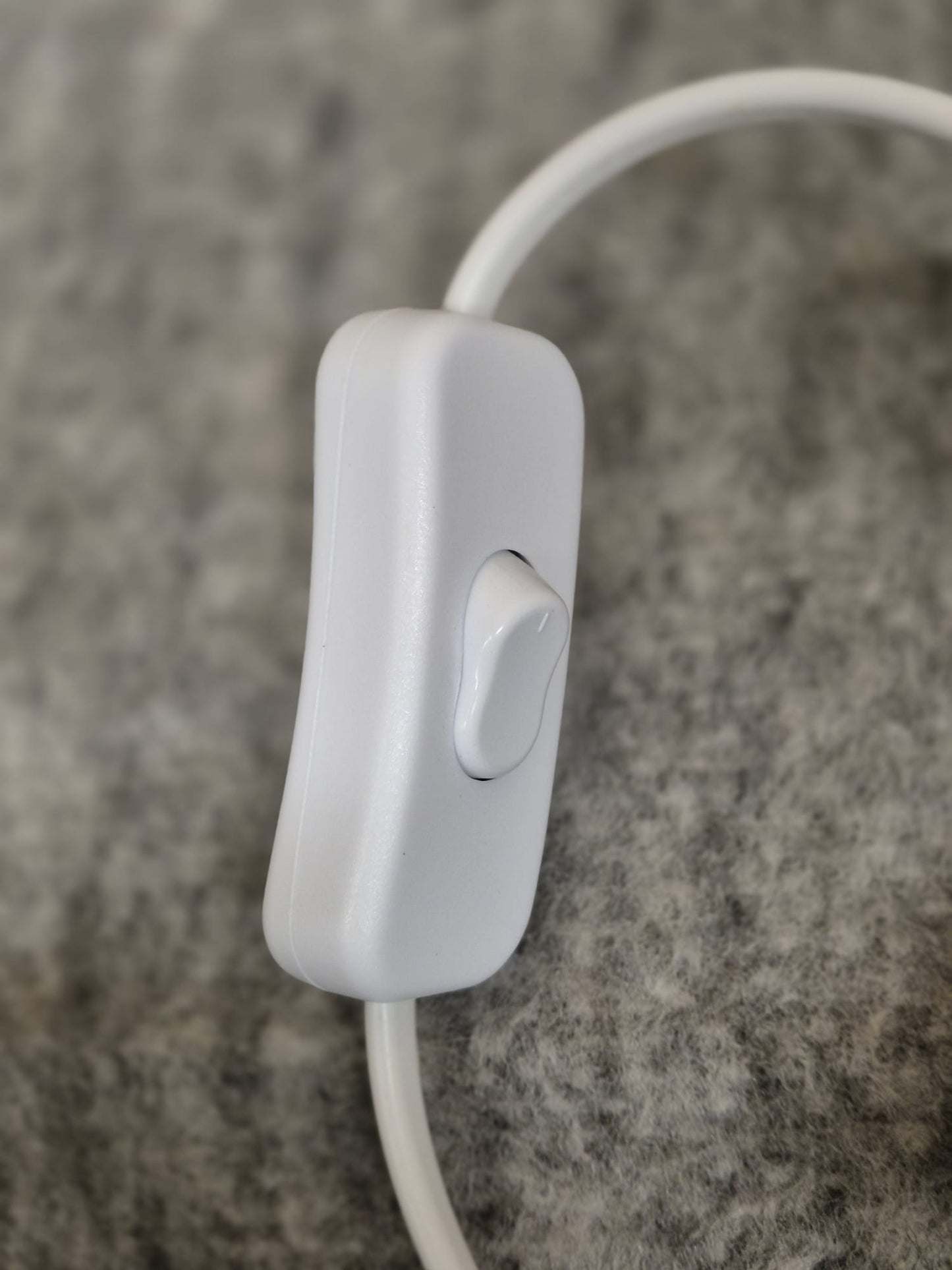 Rund bordlampe - hvid