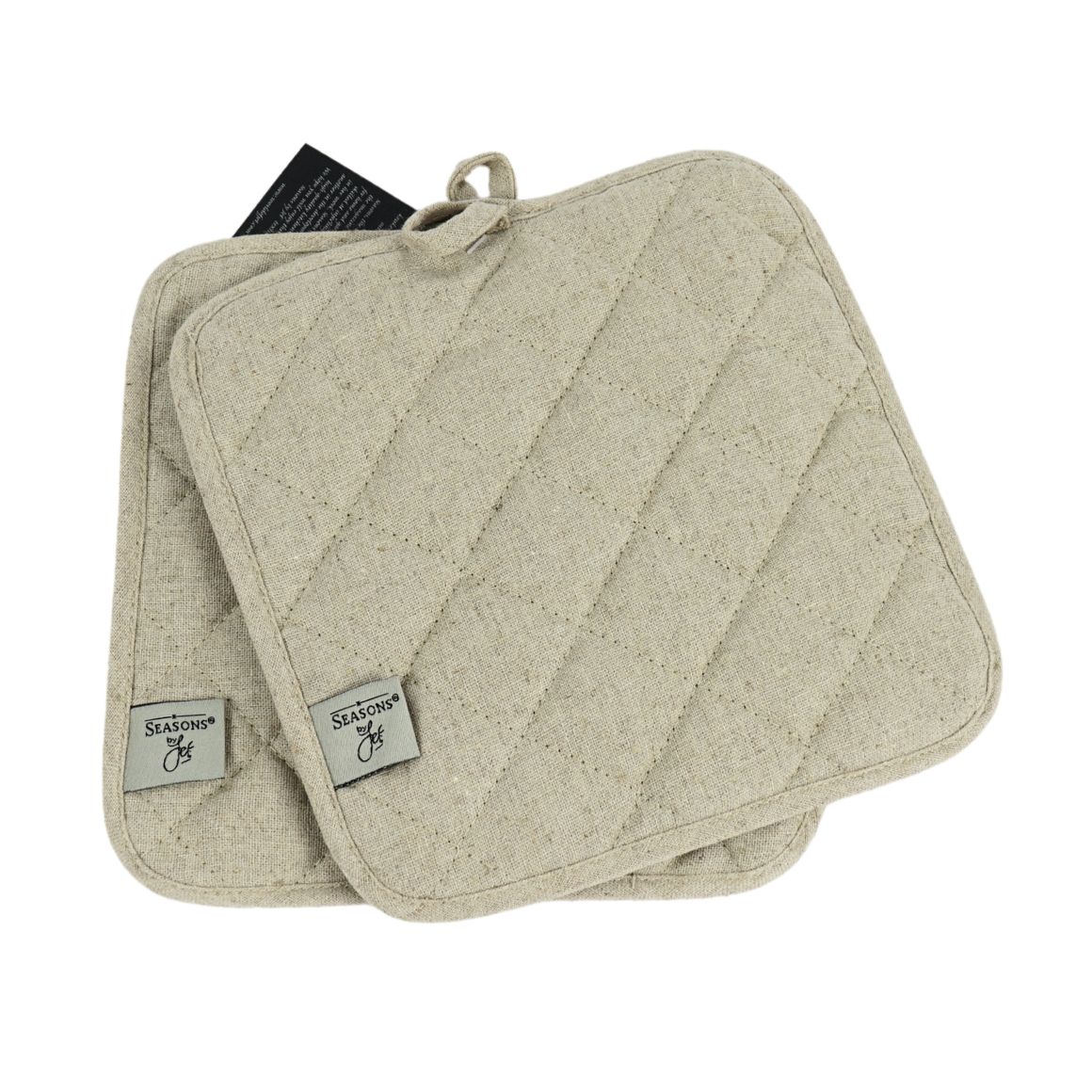Grydelapper (2 stk) - beige - 100 % hør