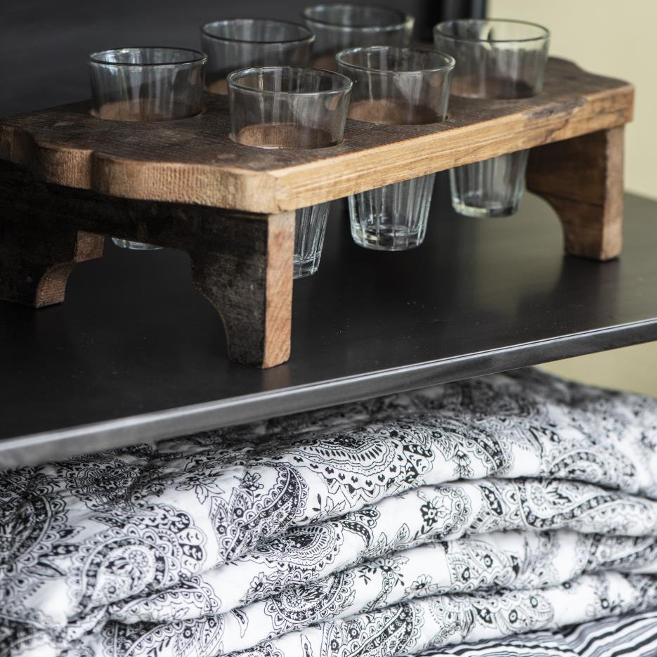 Ib Laursen - Quilt - Hvid med Sort Paisley