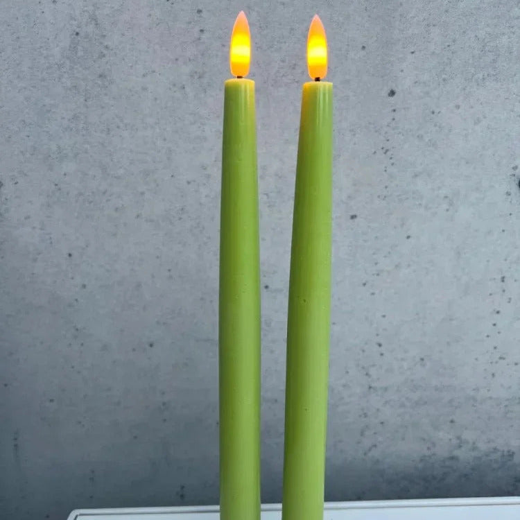 La Vida - LED kronelys - limegrøn - 2 stk