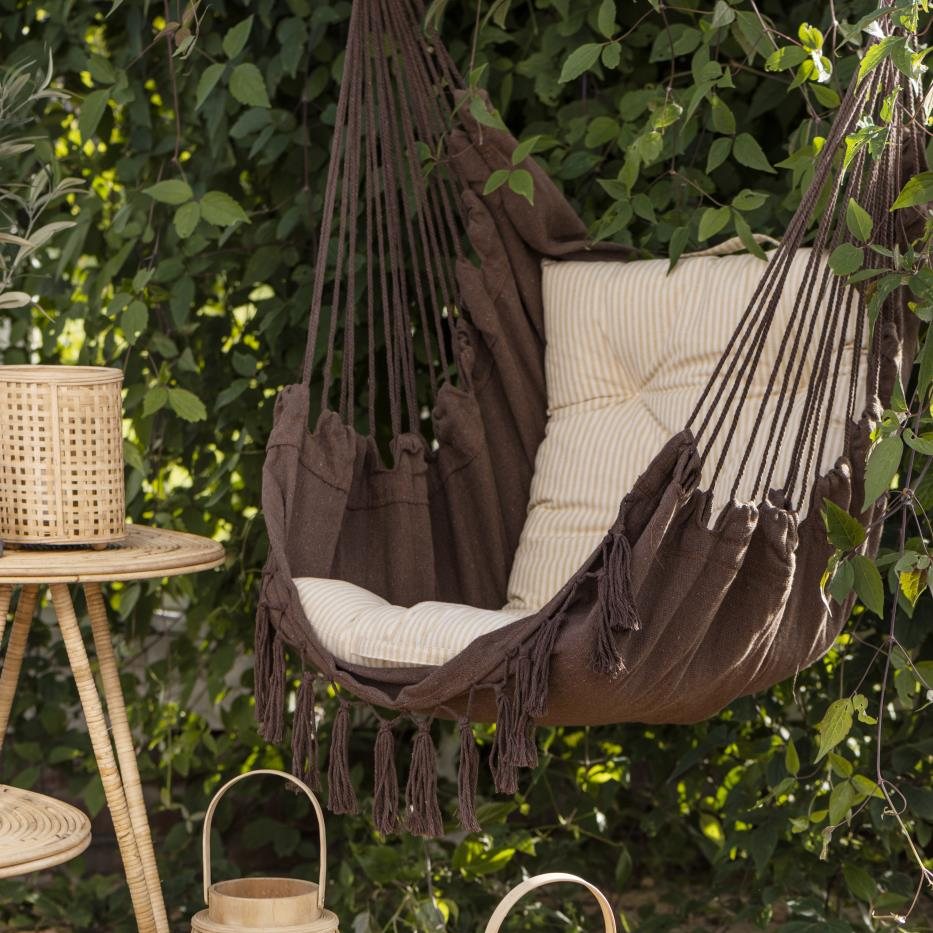 Ib Laursen - Hængestol - brun melange m/kvaster