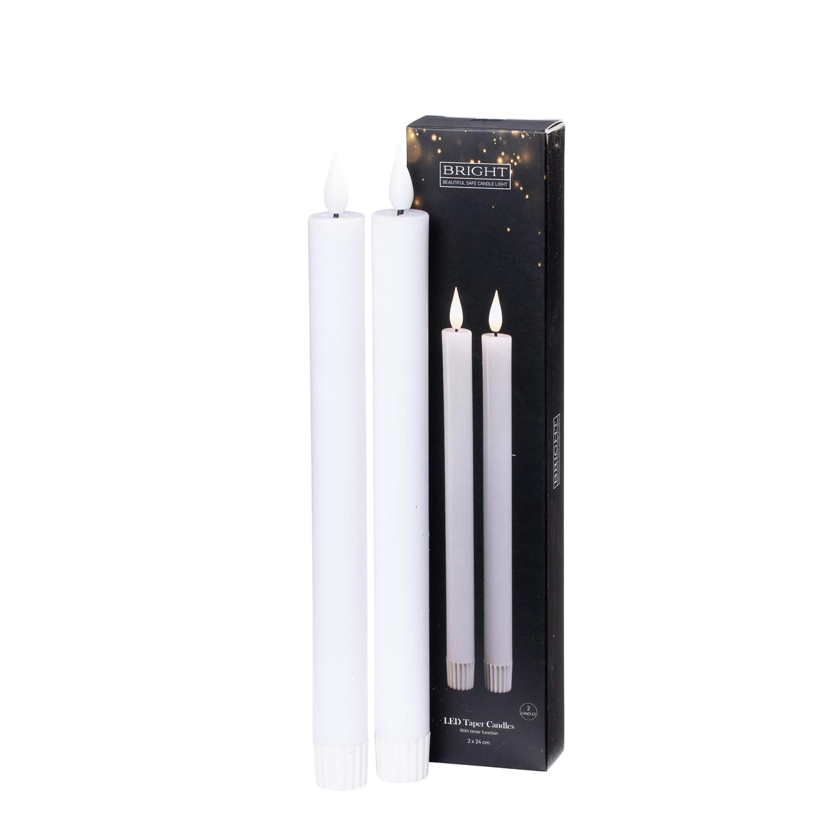 2 stk LED stagelys i hvid