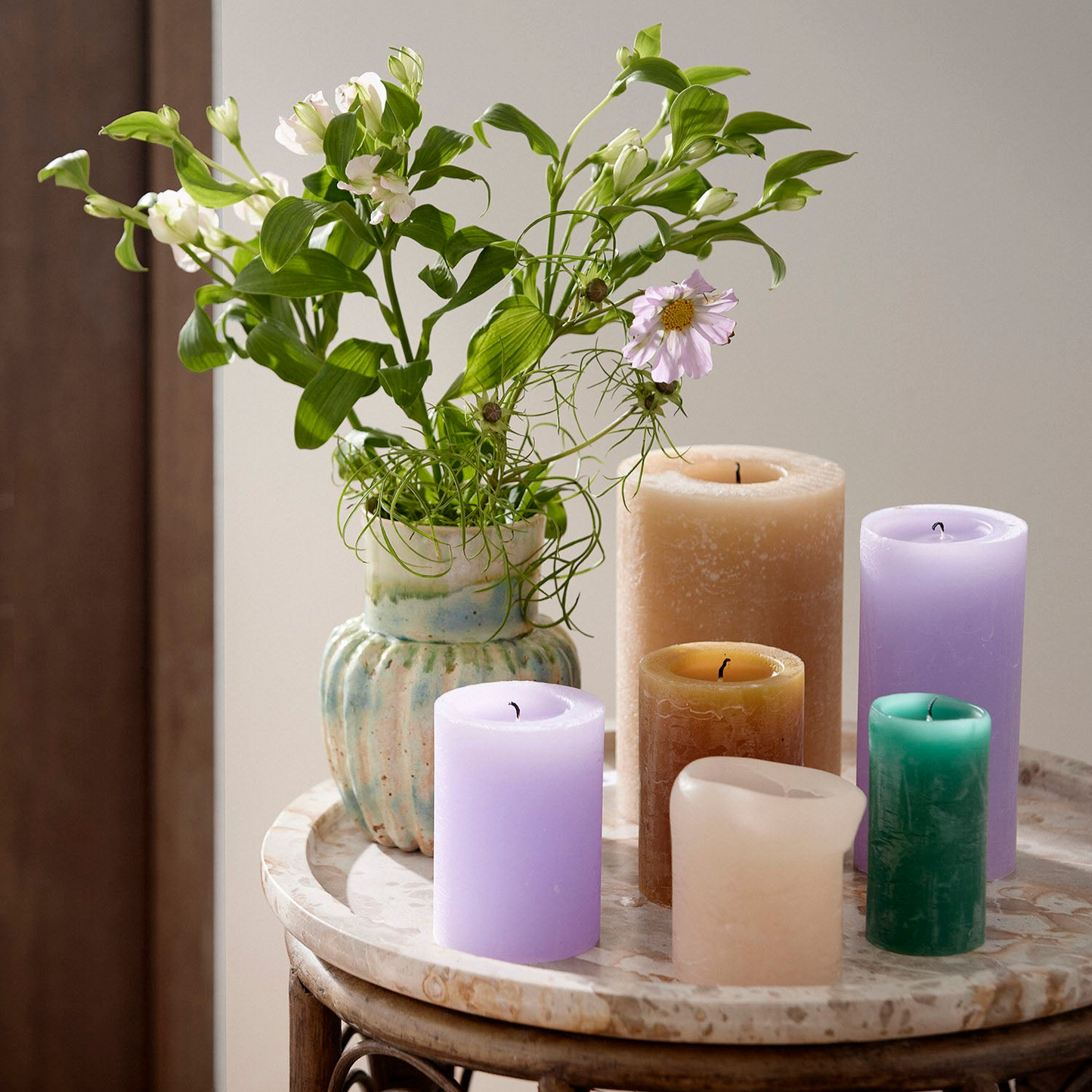 Cozy Living - Rustikt stearinlys - Amber