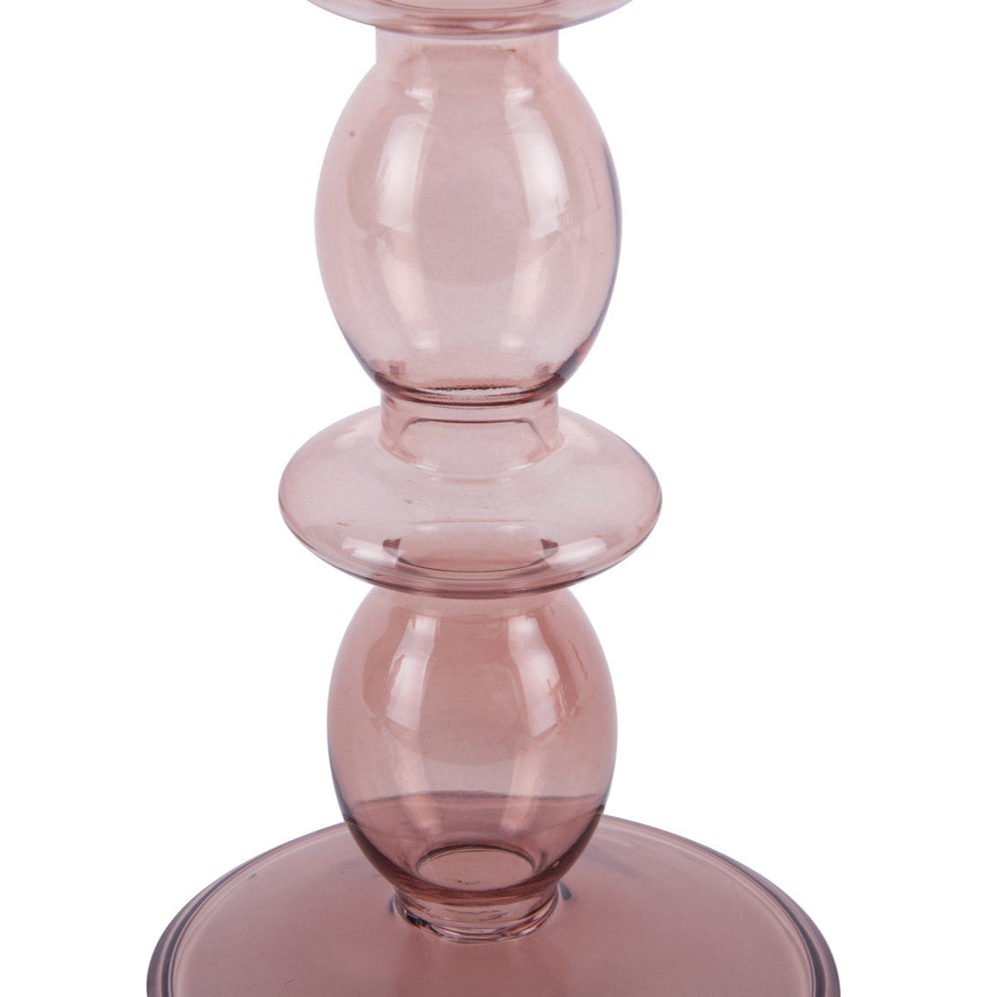 Present Time - Glass Art Bubbles - lysestage - pink