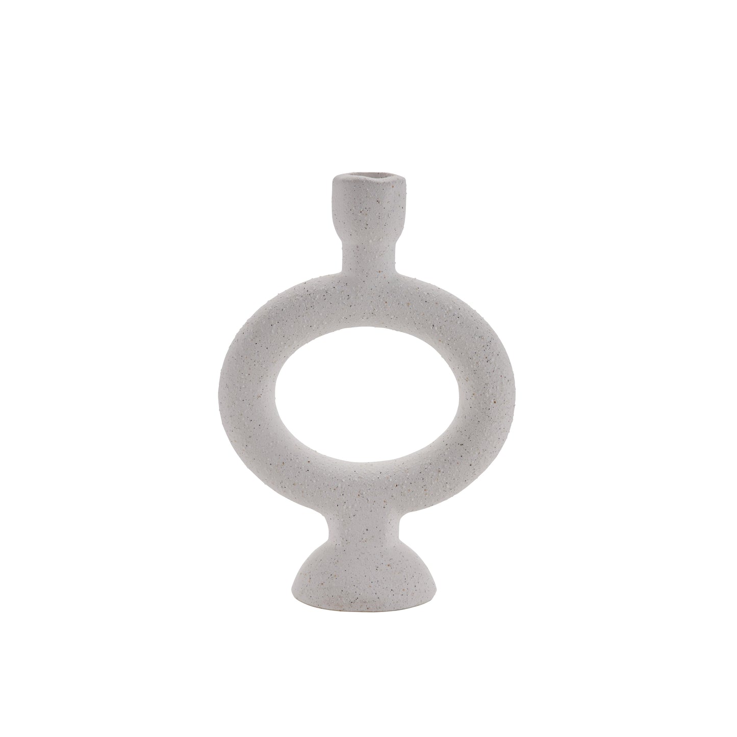 Lysestage - Hvid- H 20,5 L 14 W 7,5 cm.