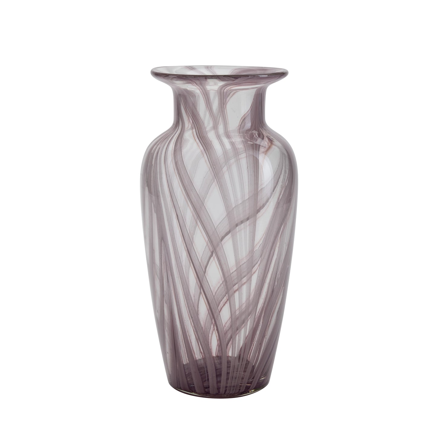 Vase med mønster - rosa - glas