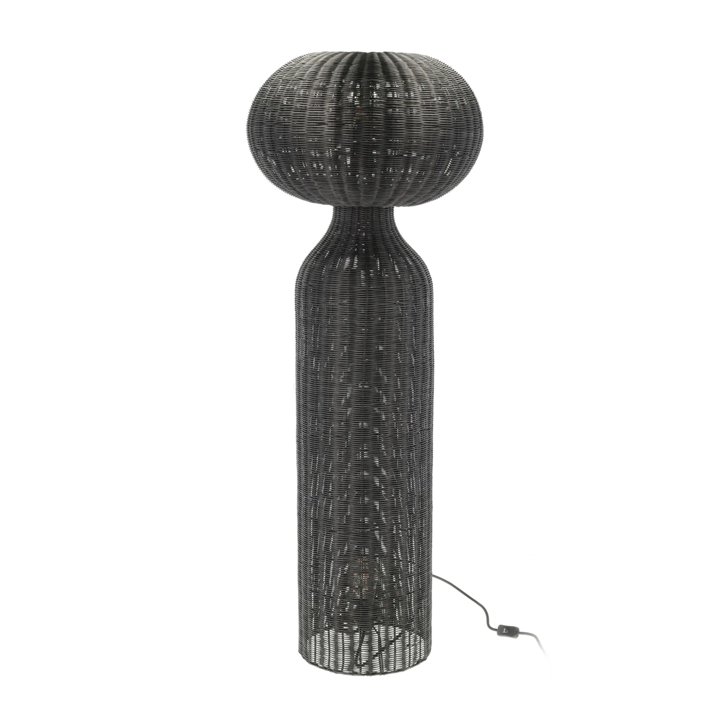 Villa Collection - Werna gulvlampe - sort rattan - 50 x 130 cm