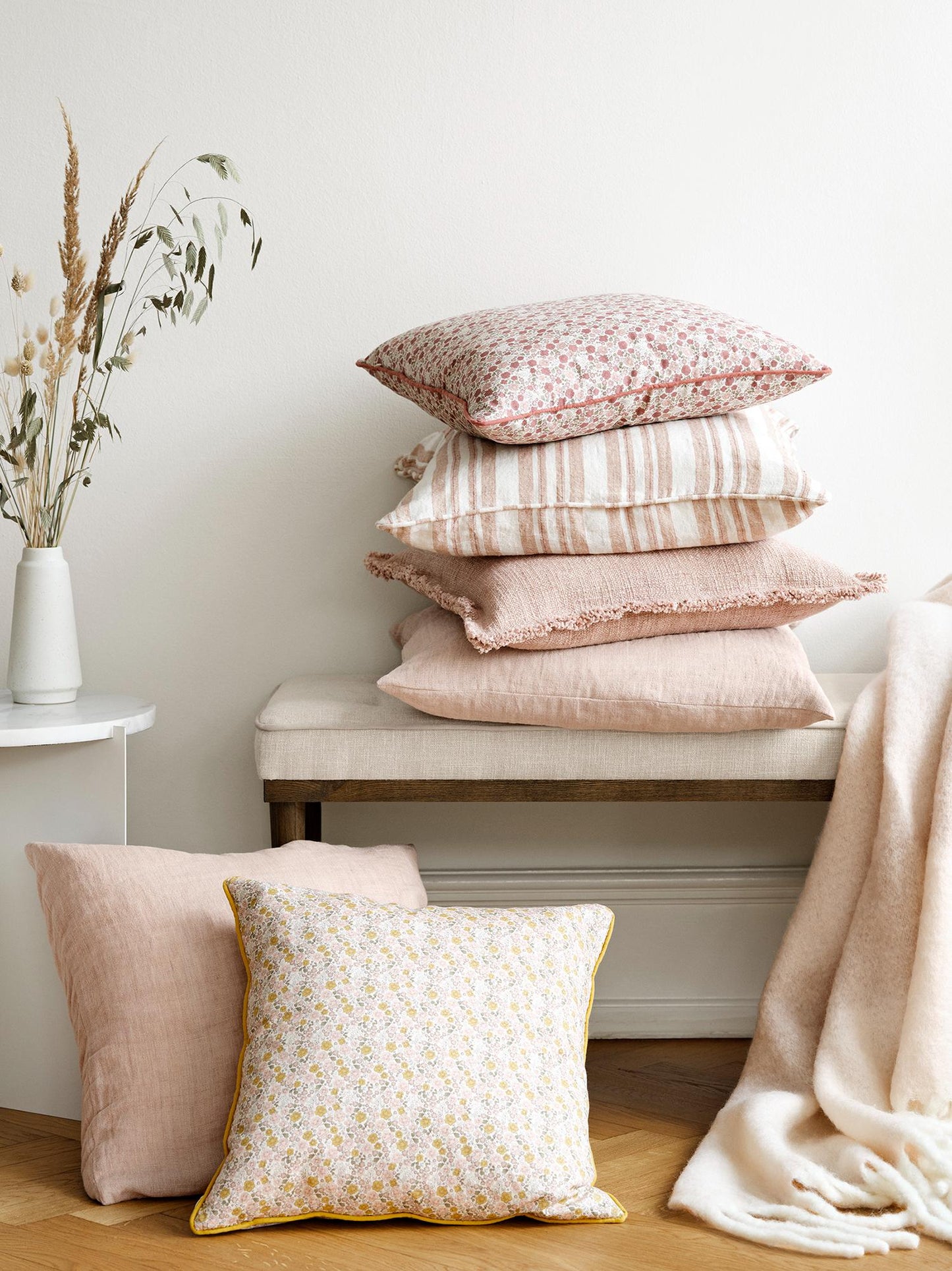 Cozy Living - Linen Cushion pudebetræk - SOFT ICE