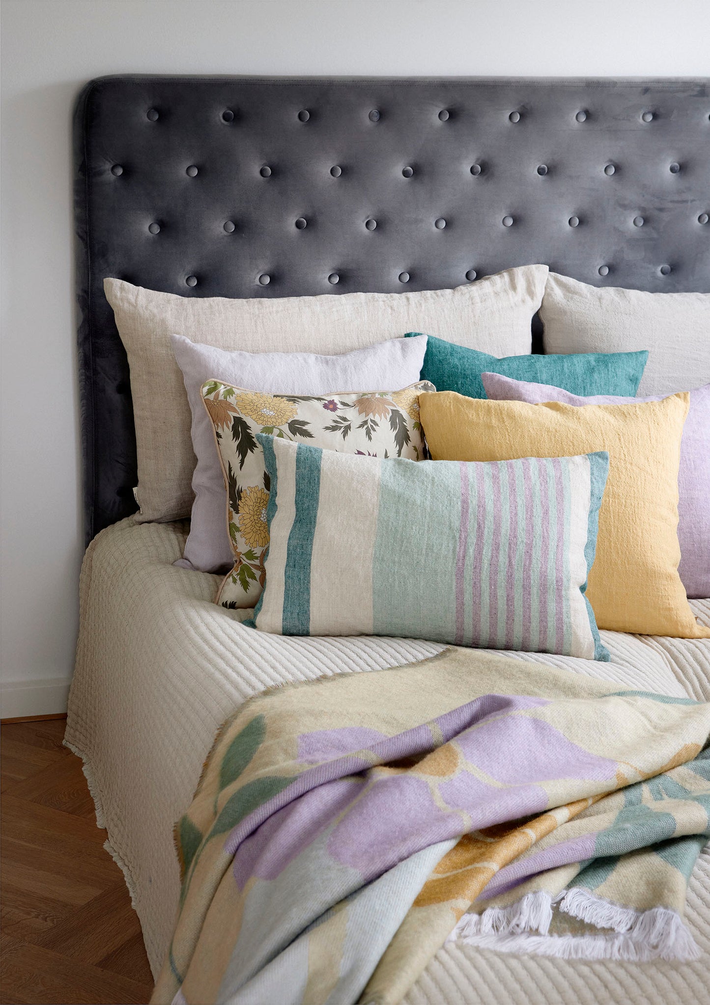 Cozy Living - Linen Cushion Pudebetræk - VIOLET