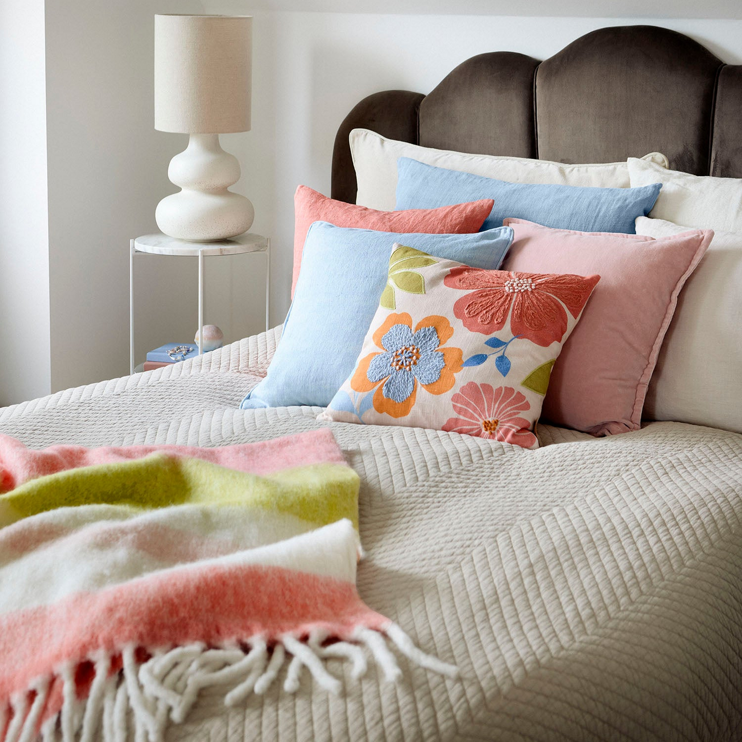 Cozy Living - Linen Cushion pudebetræk - CORAL