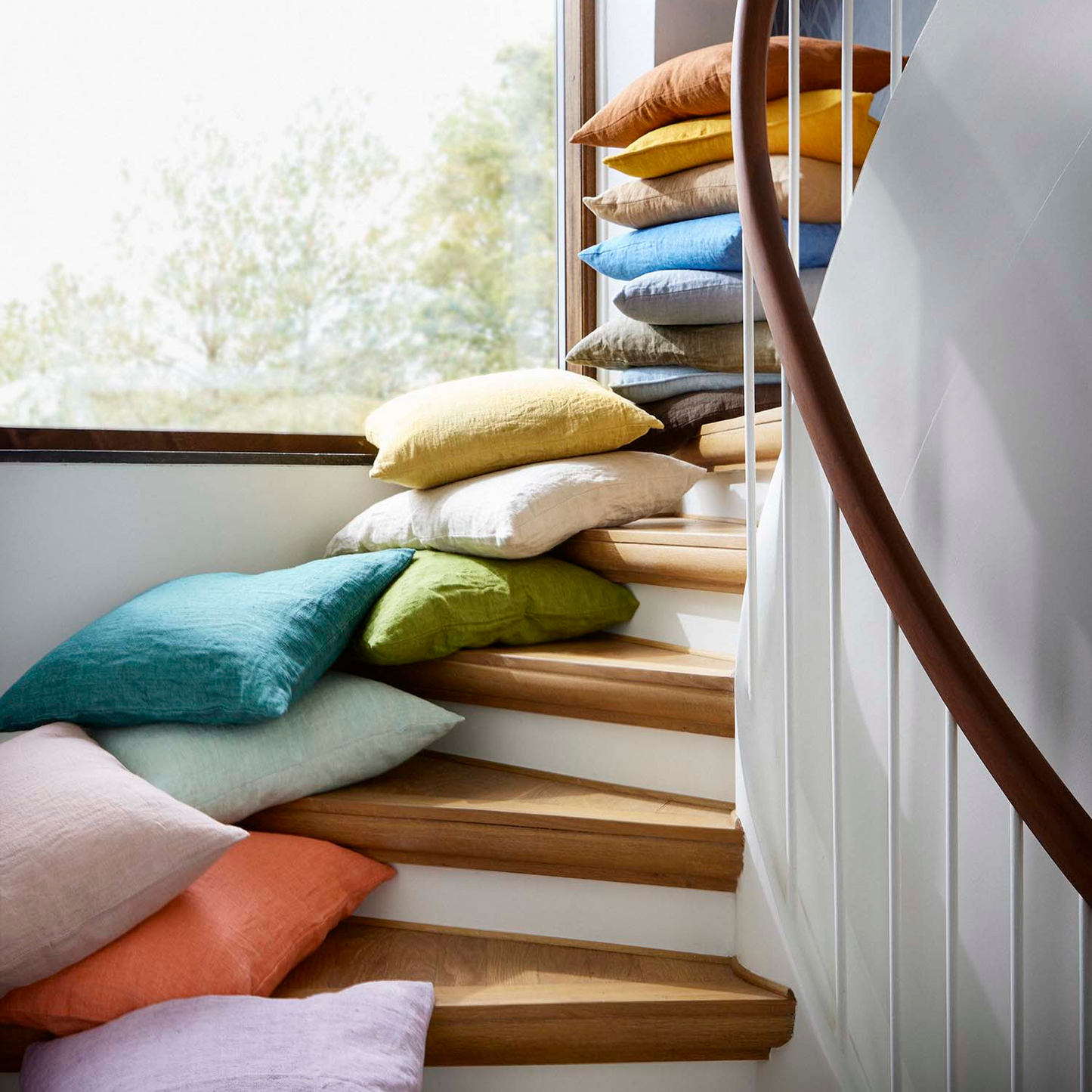 Cozy Living - Linen Cushion pudebetræk - CORAL