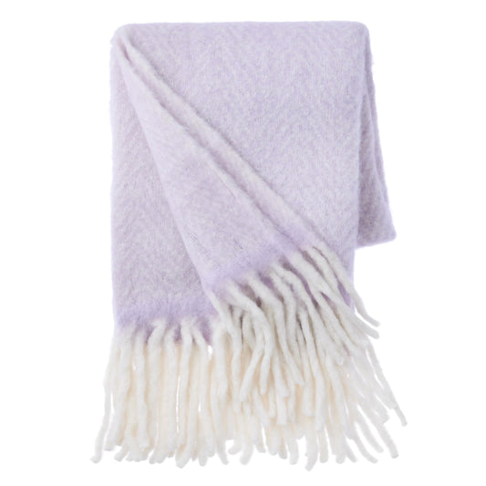 Cozy Living - Mathea Plaid Throw - VIOLET