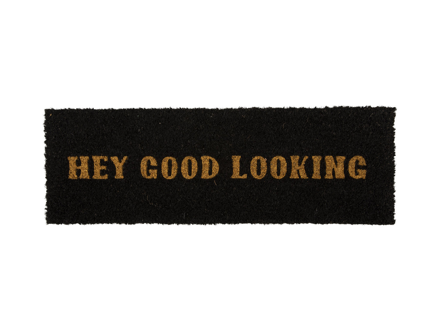 Dørmåtte - Sort og guld - Hey Good Looking