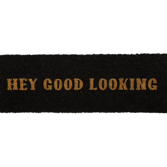 Dørmåtte - Sort og guld - Hey Good Looking