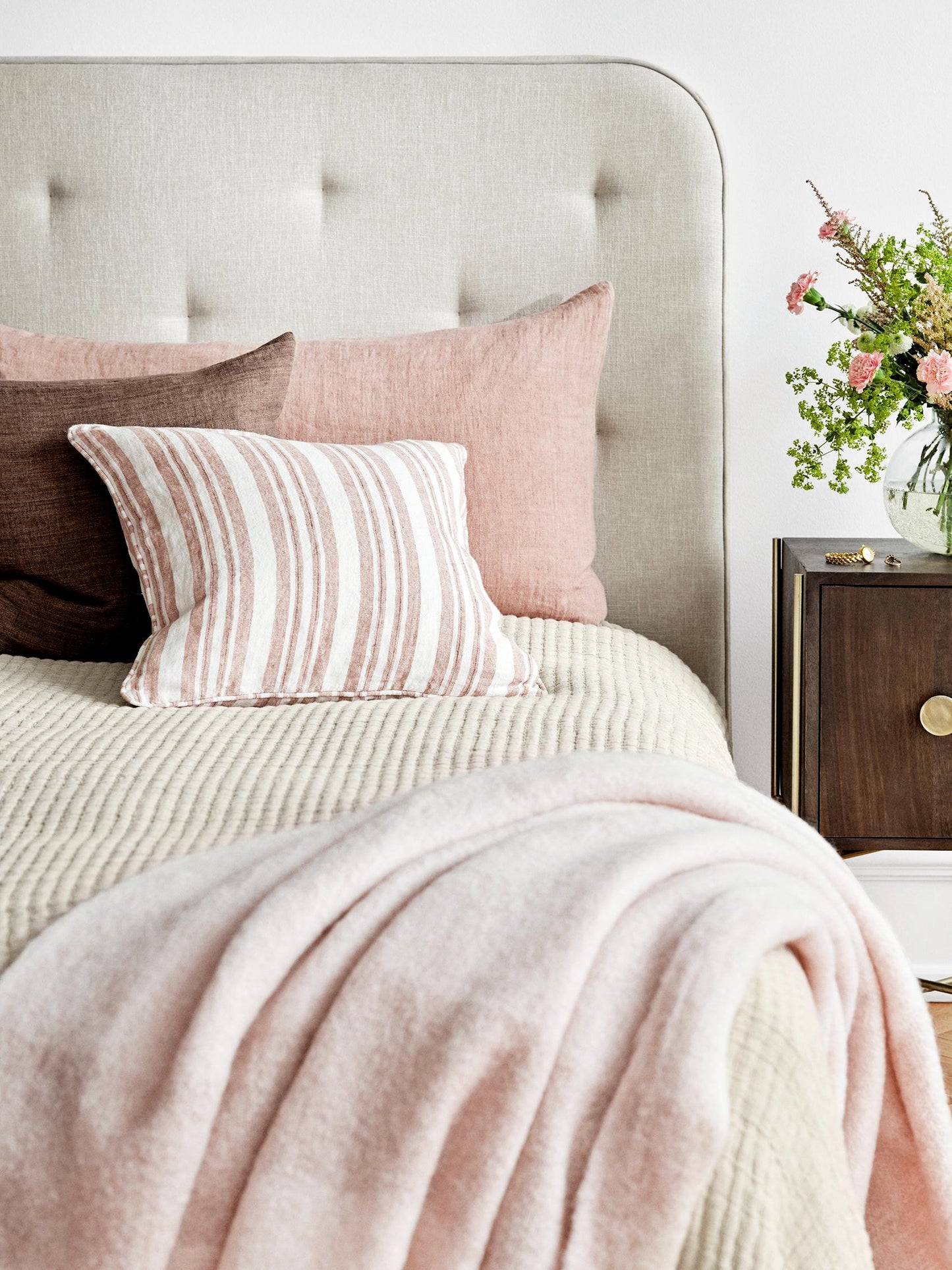 Cozy Living - Linen Gable pudebetræk - DUSTY ROSE