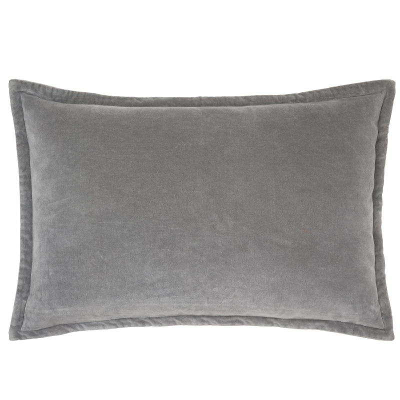 Cozy Living - Braley Velvet pudebetræk - GRANITE