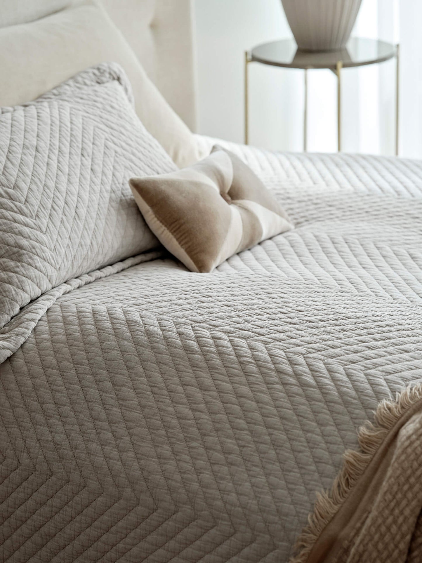 Cozy Living - Quilted pudebetræk - bomuld - ALPACA