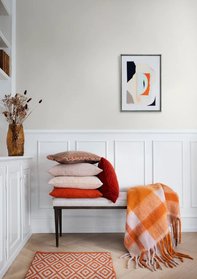 Cozy Living - Linen Cushion pudebetræk - SUNSET ORANGE