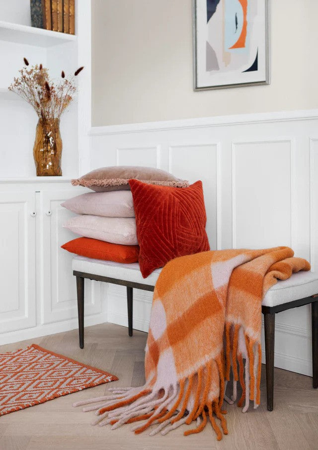 Cozy Living - Linen Cushion pudebetræk - SUNSET ORANGE