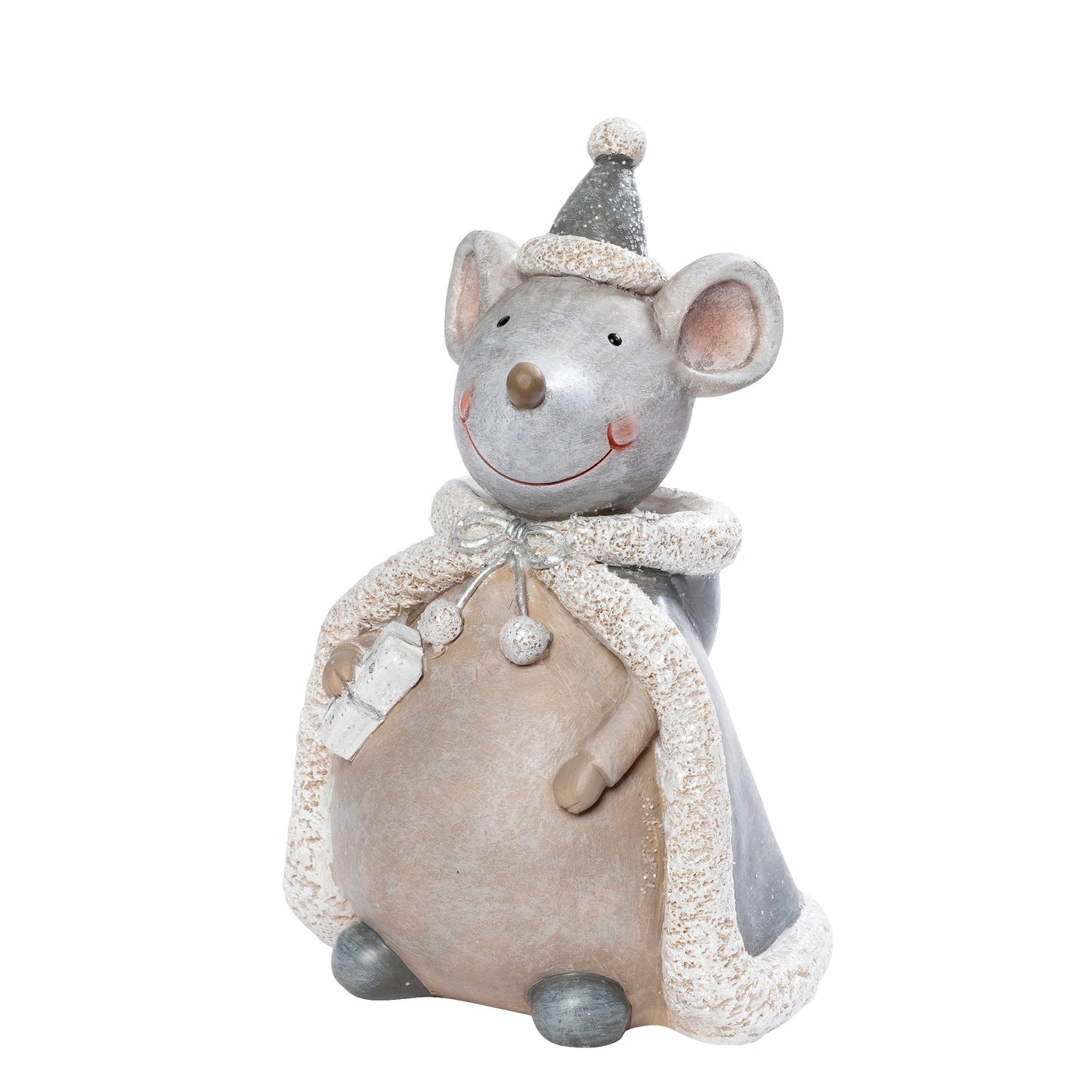 Julemus - porcelænsfigur  -  18 cm x 11, 5 cm