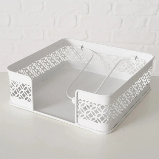 Boltze - Selim servietholder - hvid metal 1