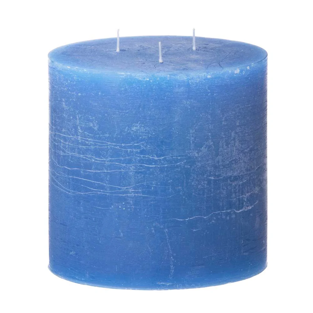 Cozy Living - rustikt stearinlys - SKY BLUE