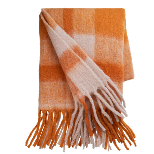 Cozy Living Mathea Plaid Throw Check Orange