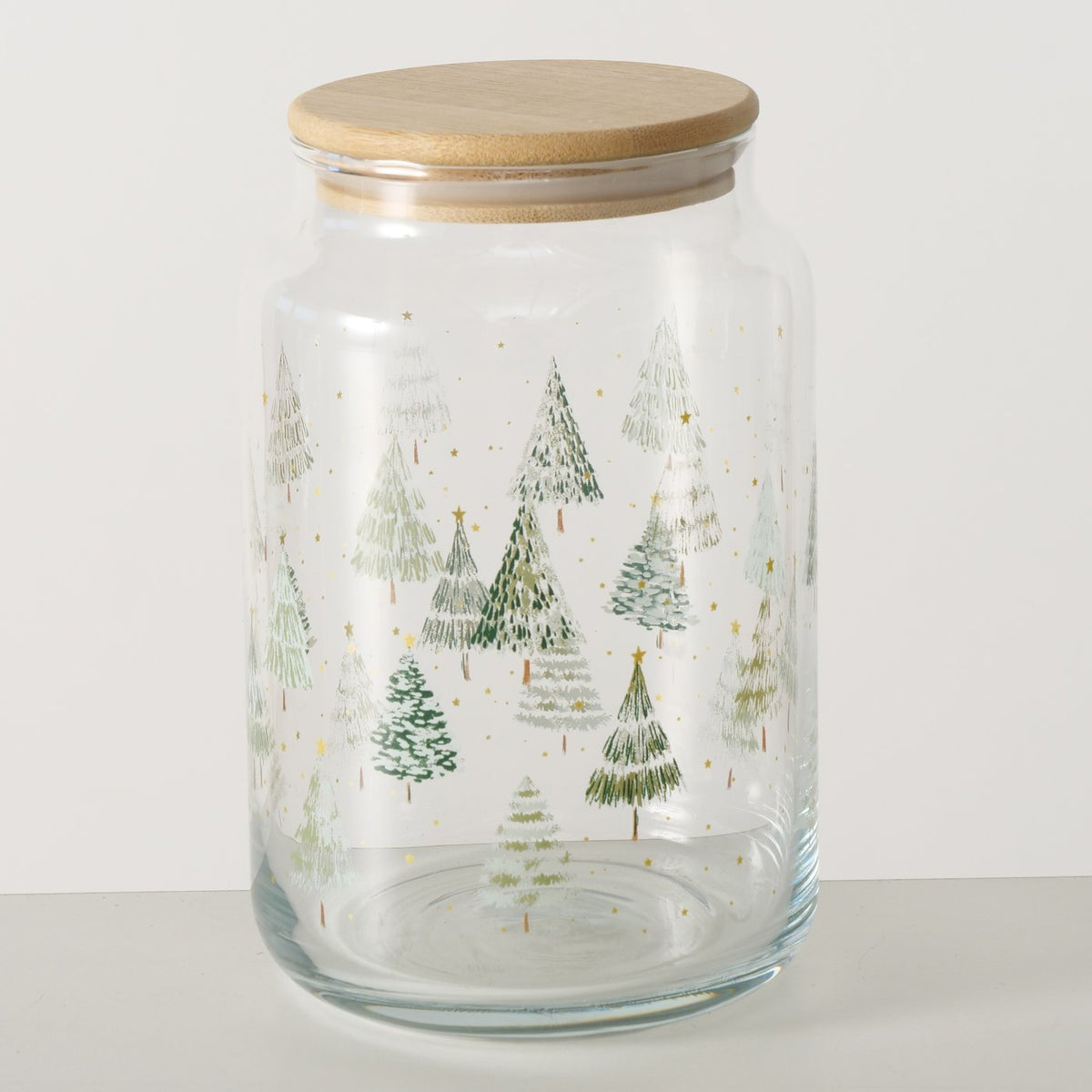 Krukke til opbevaring m. julemotiv - 15,5 x 10 cm