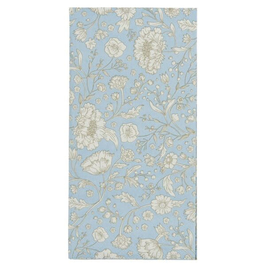 Ib Laursen - Lyseblå Serviet  m. Blomstermotiv