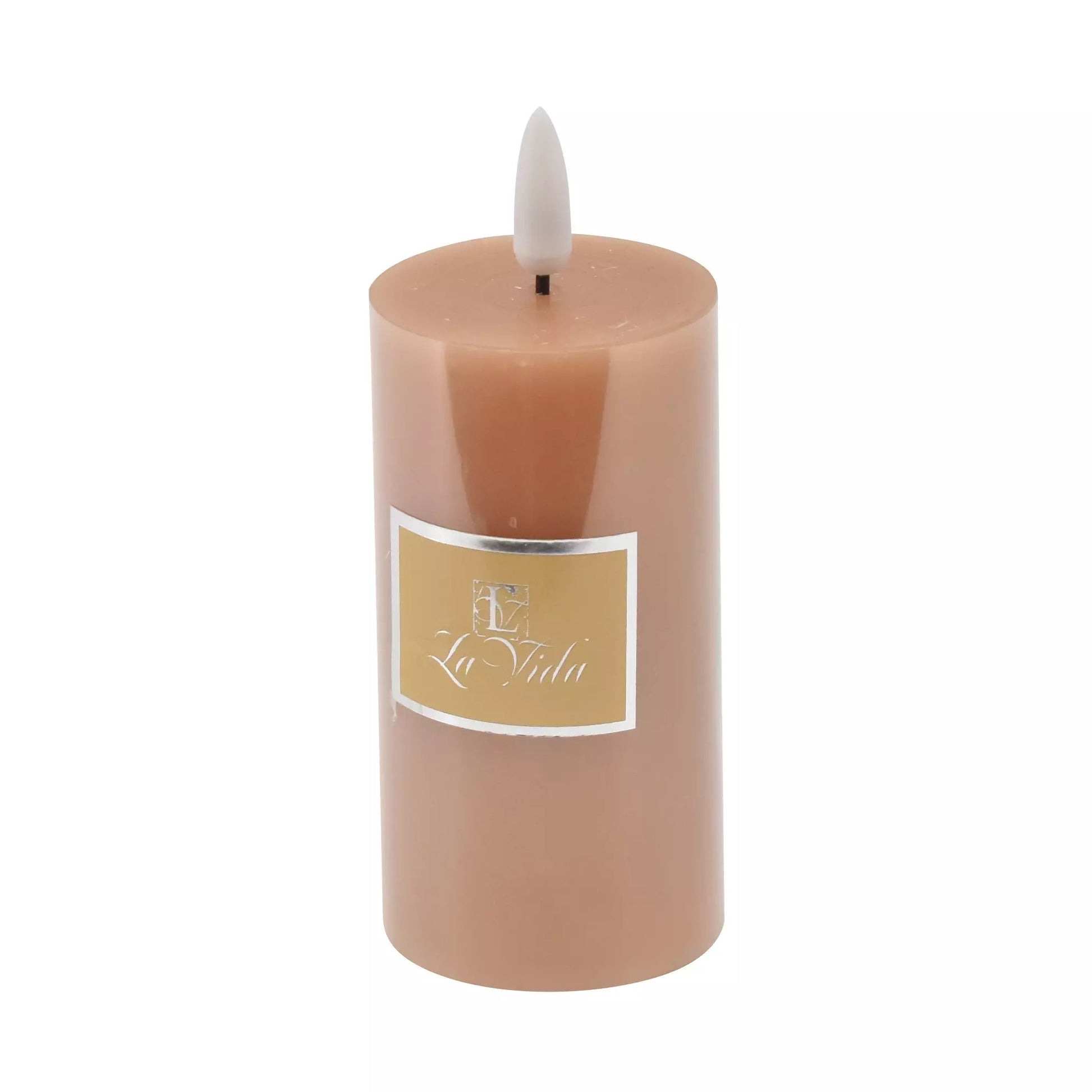 La Vida - LED lys - karamel - H 10 x Ø 5 cm