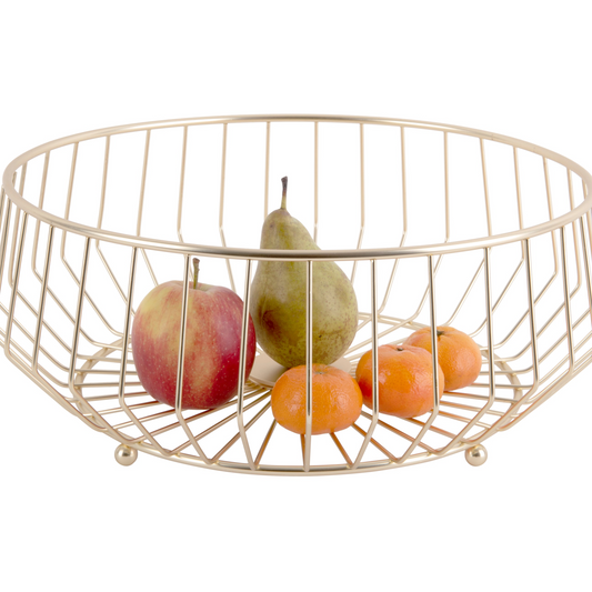 Frugtskål - Linea Kink - Guld