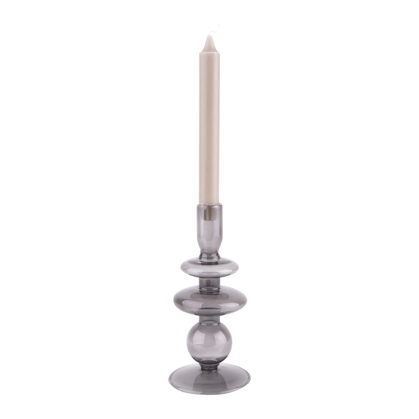 Present Time - lysestage - sort glas