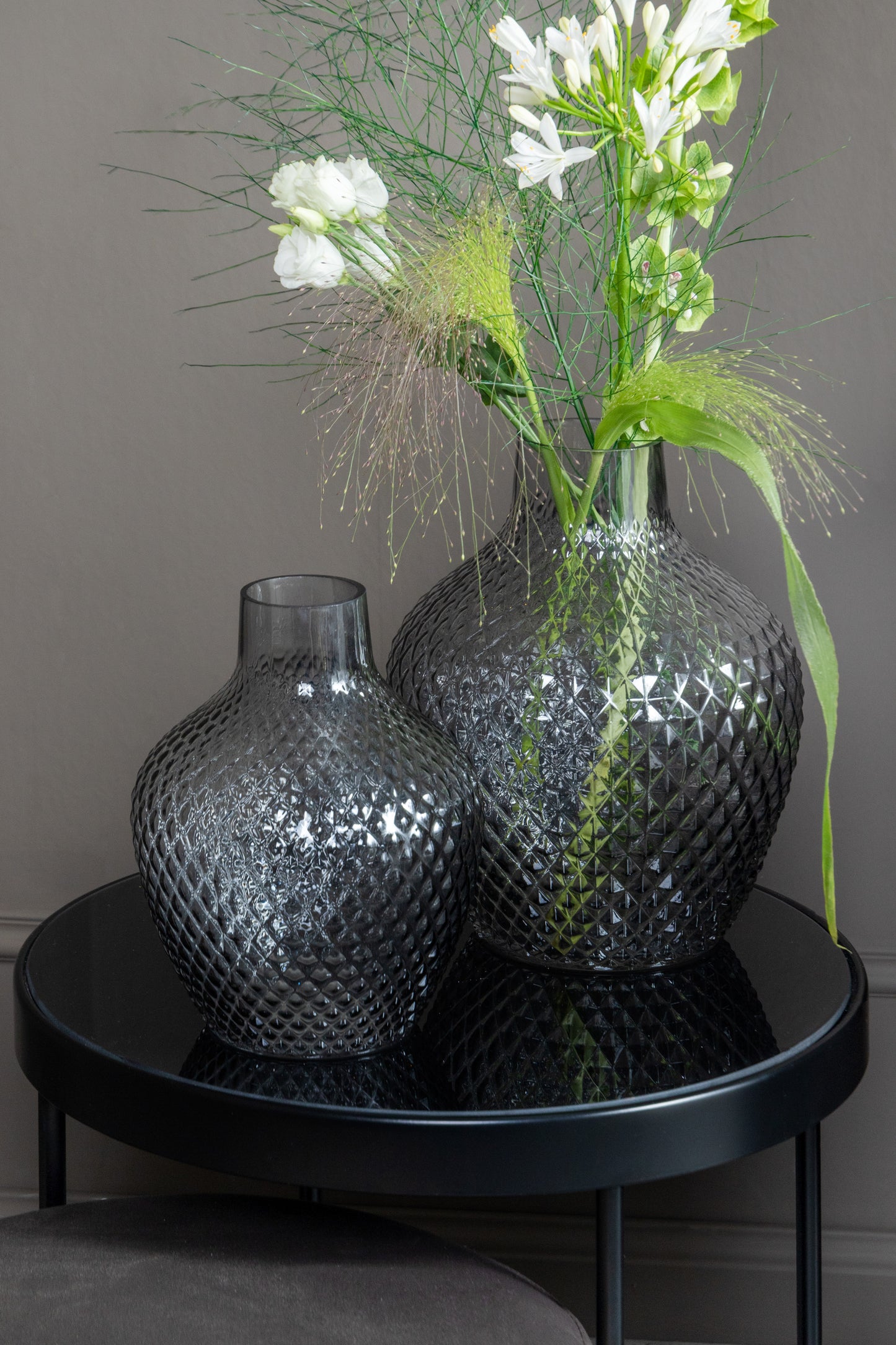 Present Time - Vase - Glas - Mørk Grå
