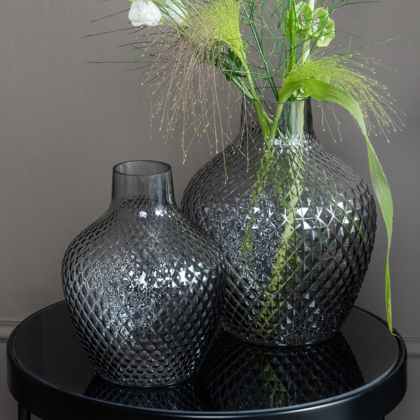Present Time - Vase - Glas - Mørk Grå