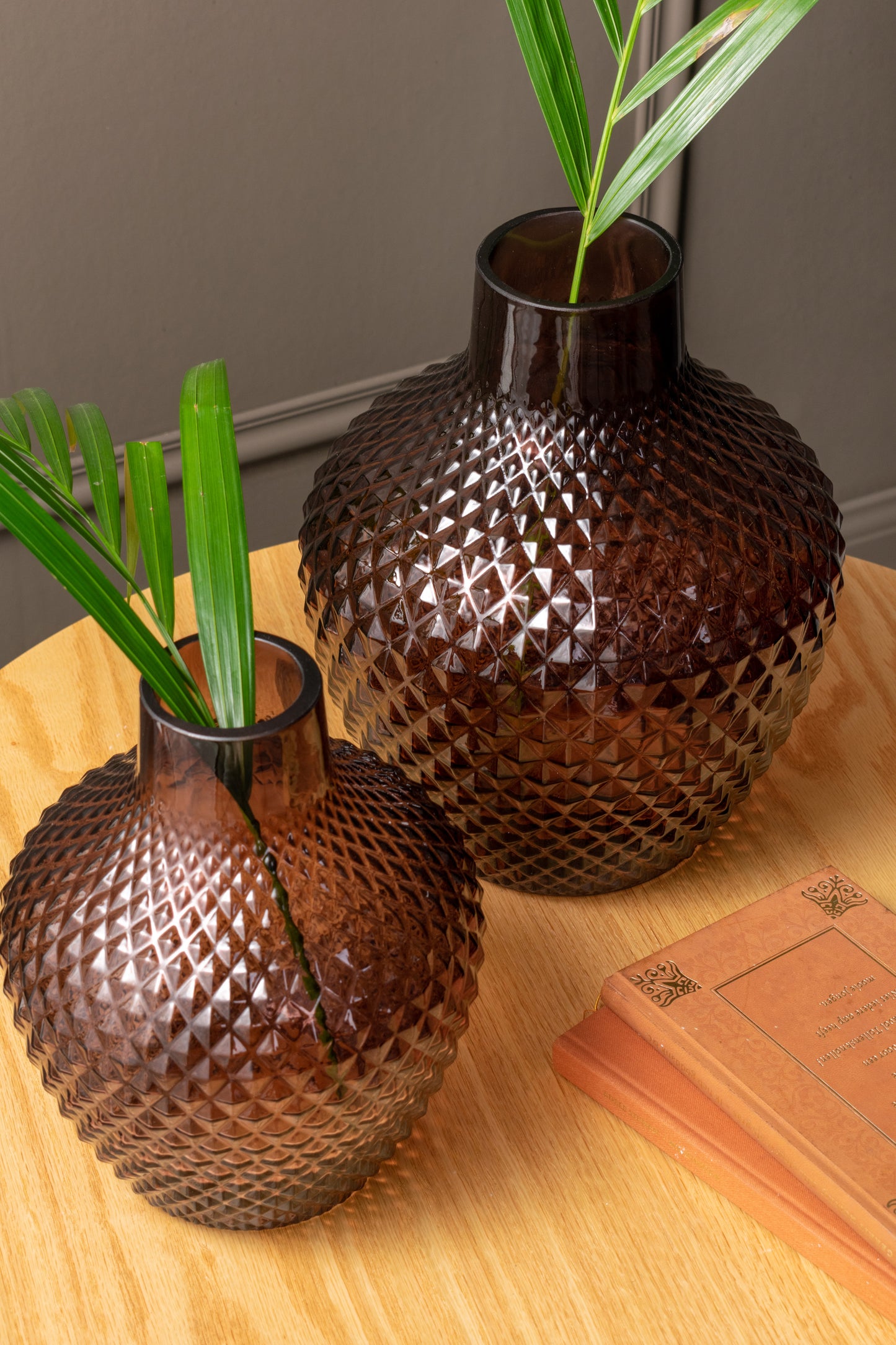 Present Time - Vase - Glas - Brun