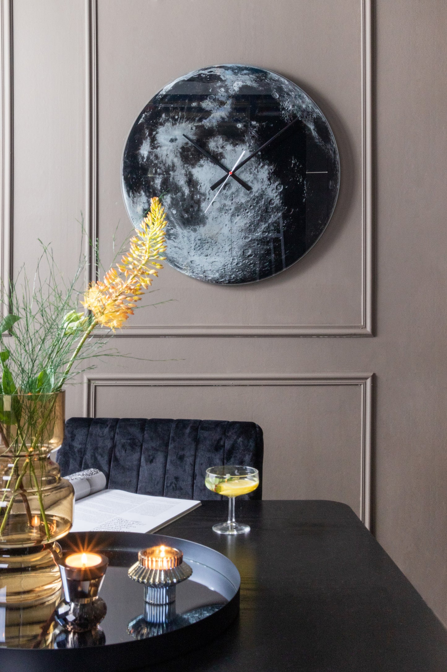 Present Time - lysestage - glas - brun