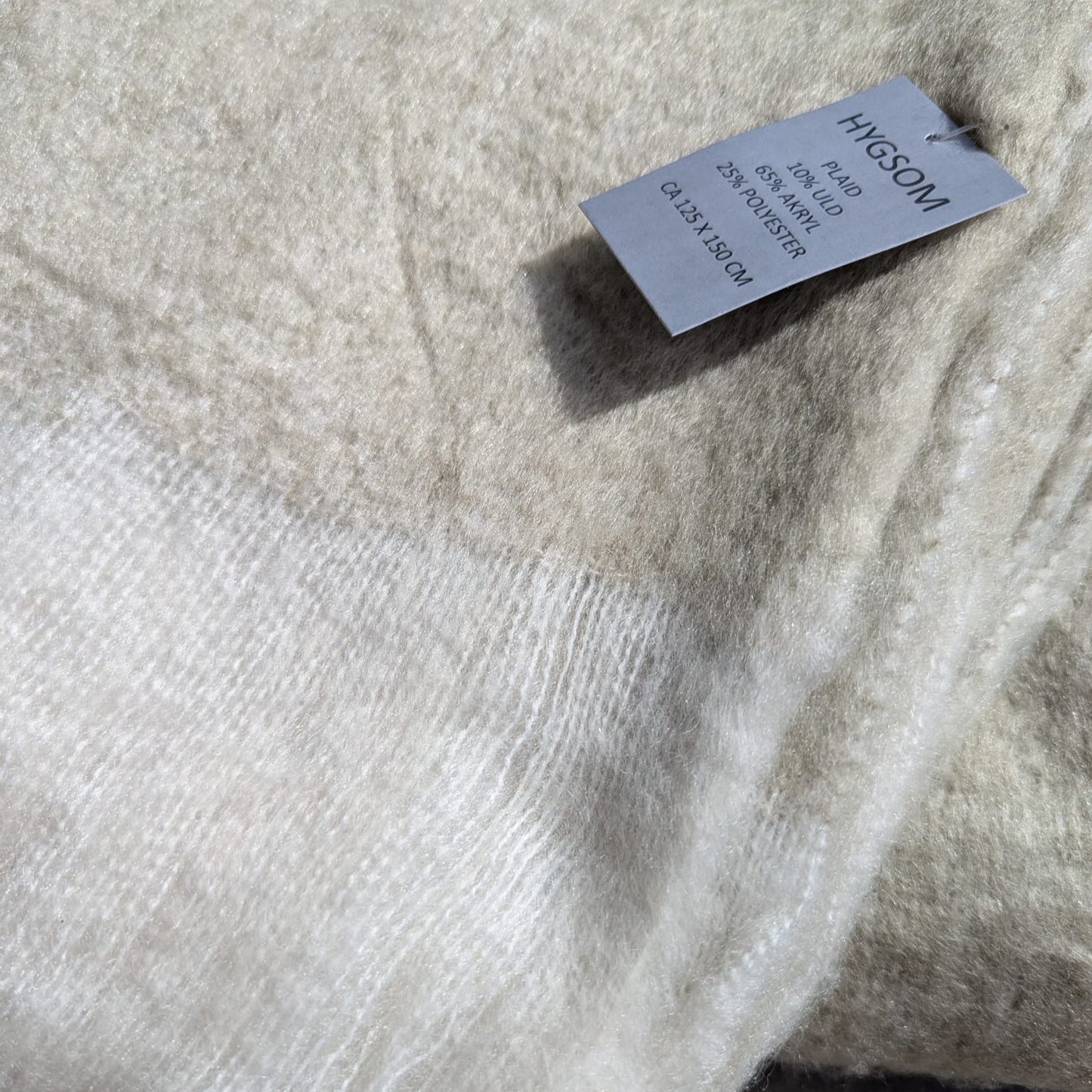 Plaid - uld mix - beige_4
