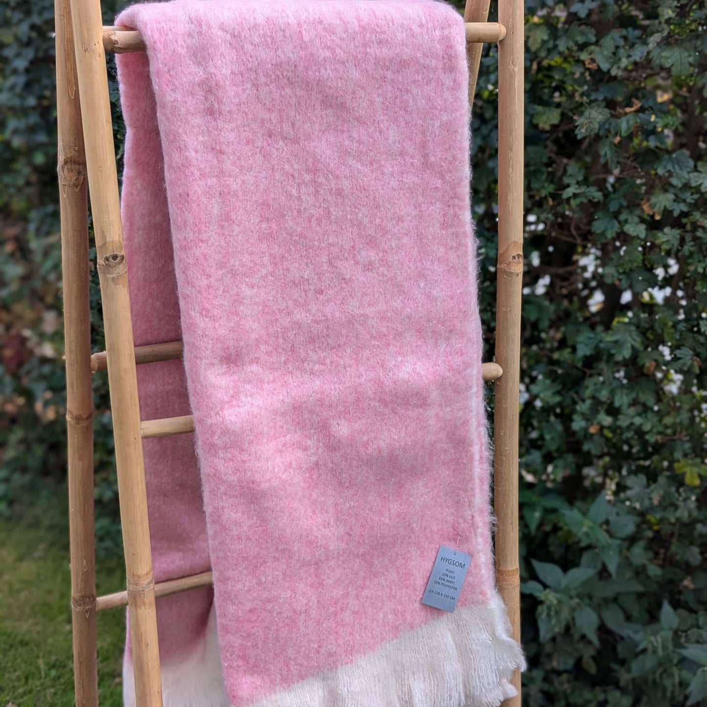 Plaid - uld mix - lyserød-pink_3