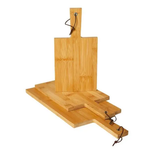 Skærebræt - sæt m. 3 stk - bambus