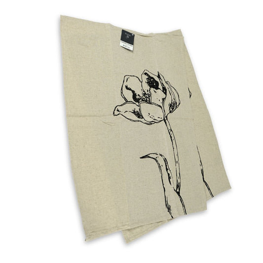 Viskestykke 2-pak - beige - 100% hør