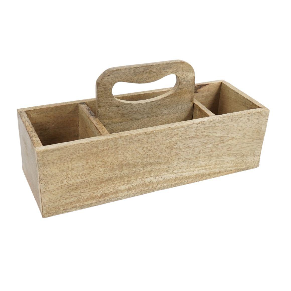 Træbakke med håndtag