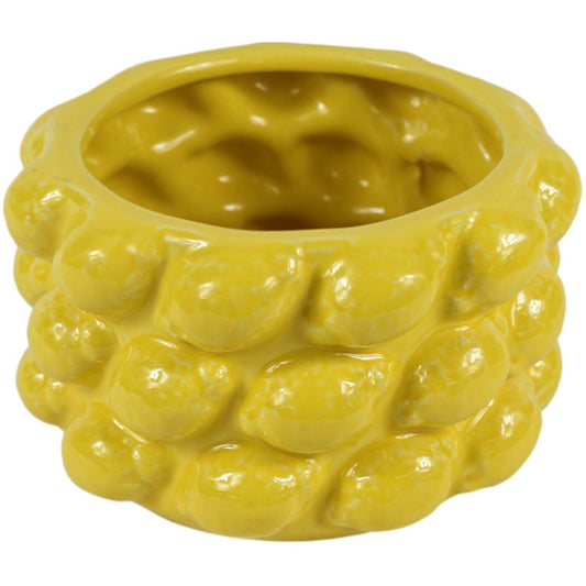 Urtepotteskjuler - citrongul - keramik