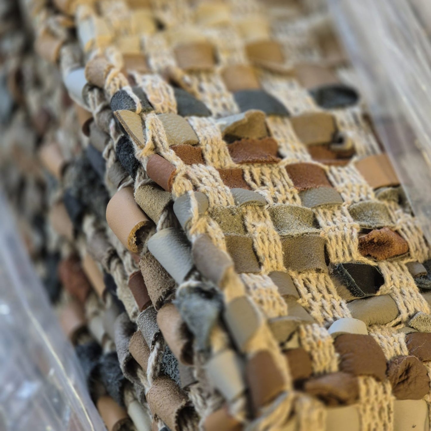 Gulvtæppe - læder - 70 x 200 cm