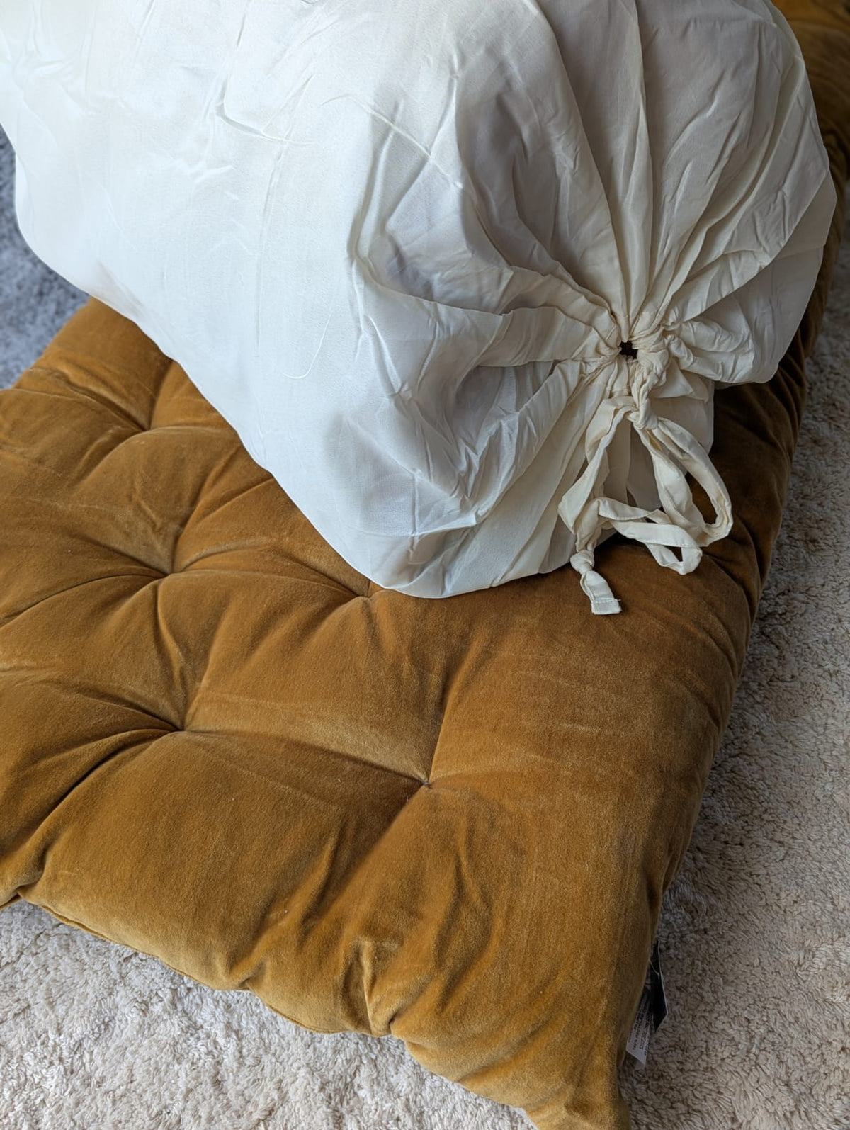 Madras Sennepsgul Bomuld/Velour - 180 x 65 cm