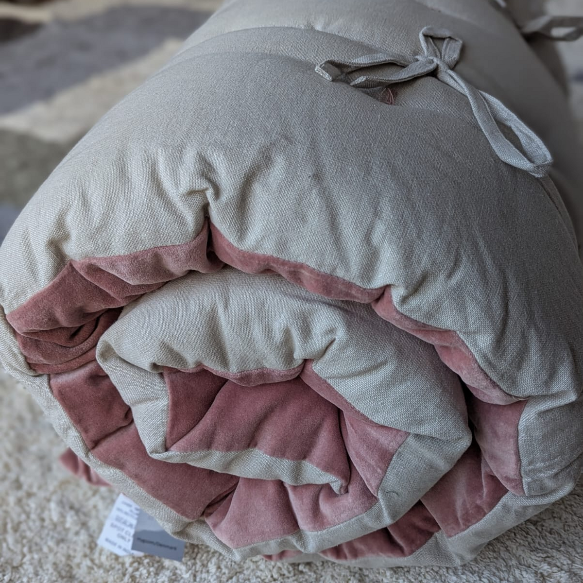 Madras Rosa Bomuld/Velour - 180 x 65 cm