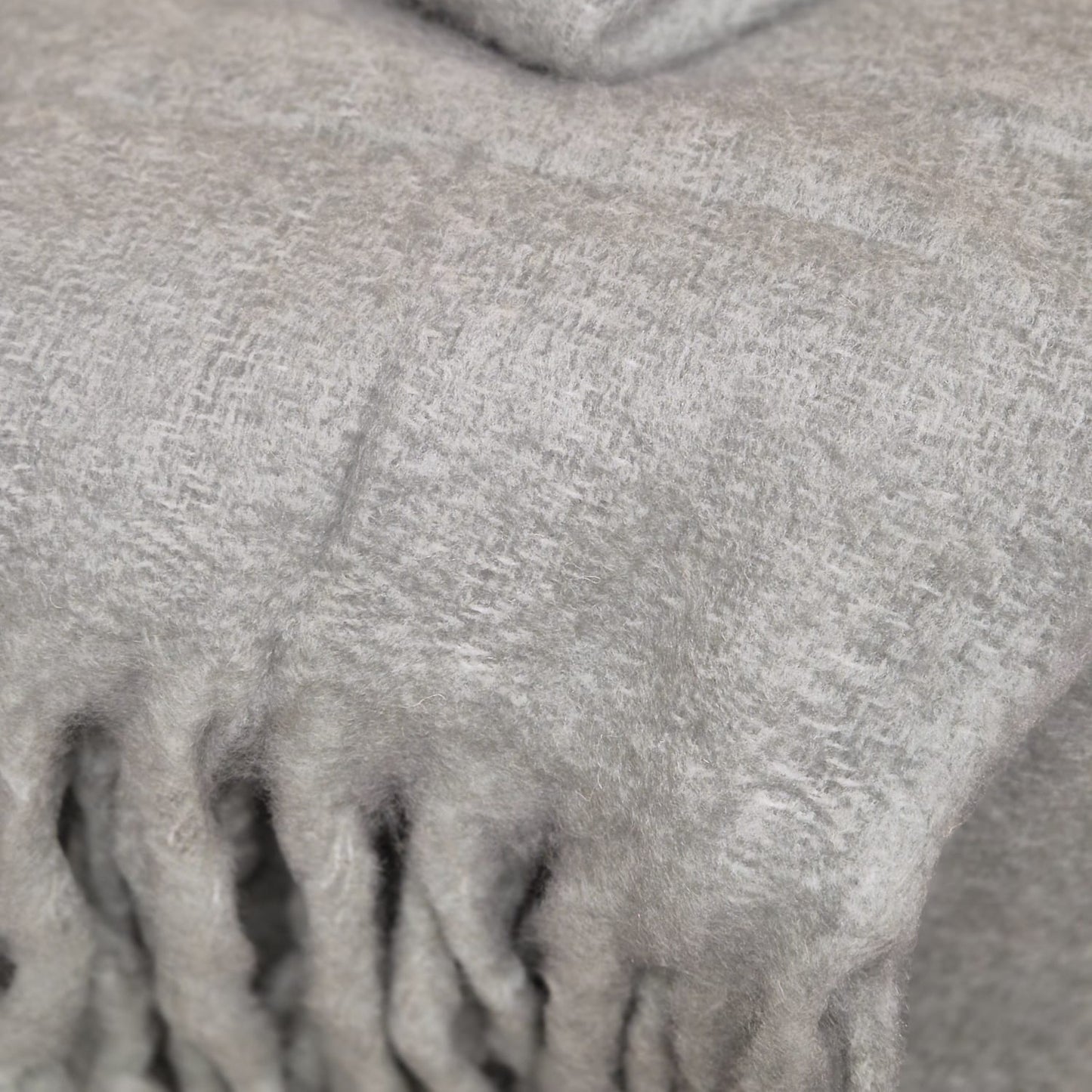 Plaid - uld mix - grå