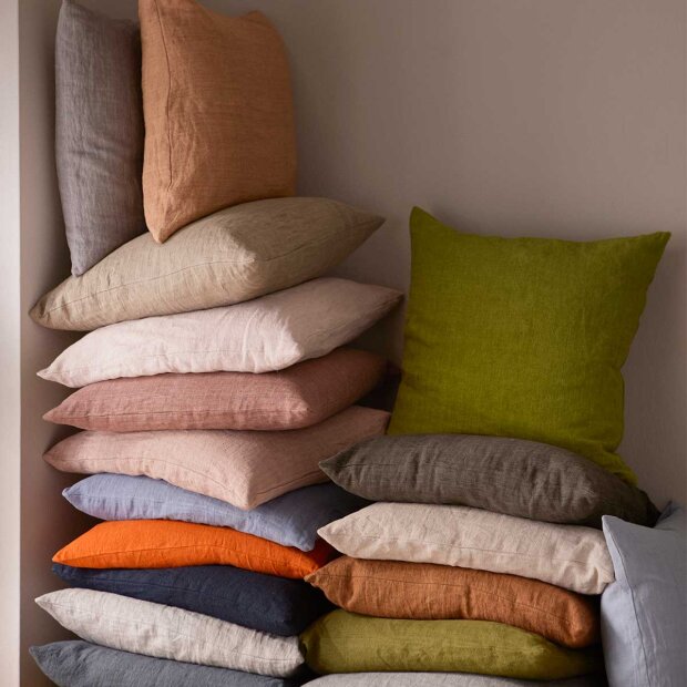 Cozy Living - Linen Cushion pudebetræk - FERN GREEN