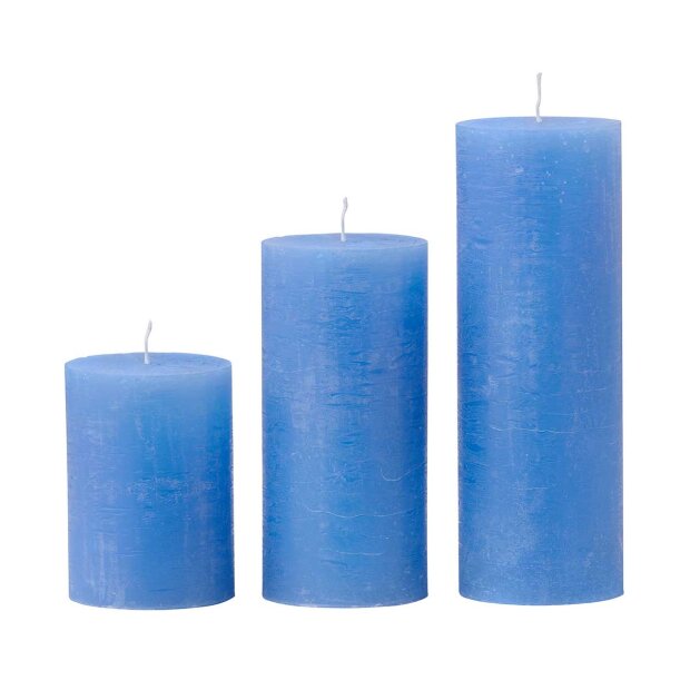Cozy Living - rustik stearinlys - SKY BLUE